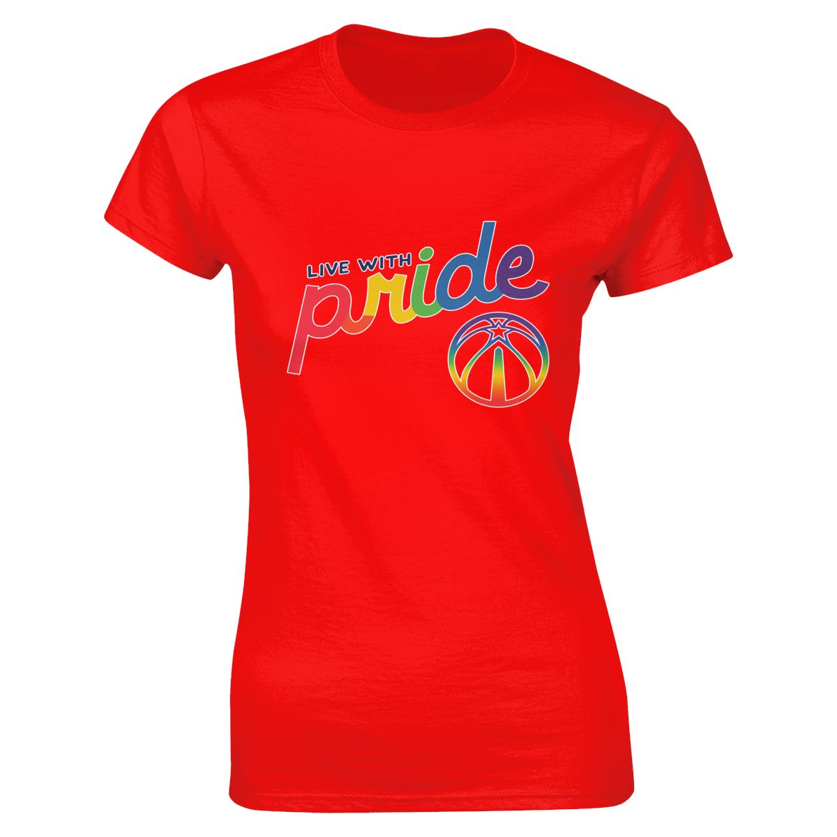 Washington Wizards Live With Pride Women's Soft Cotton T-Shirt