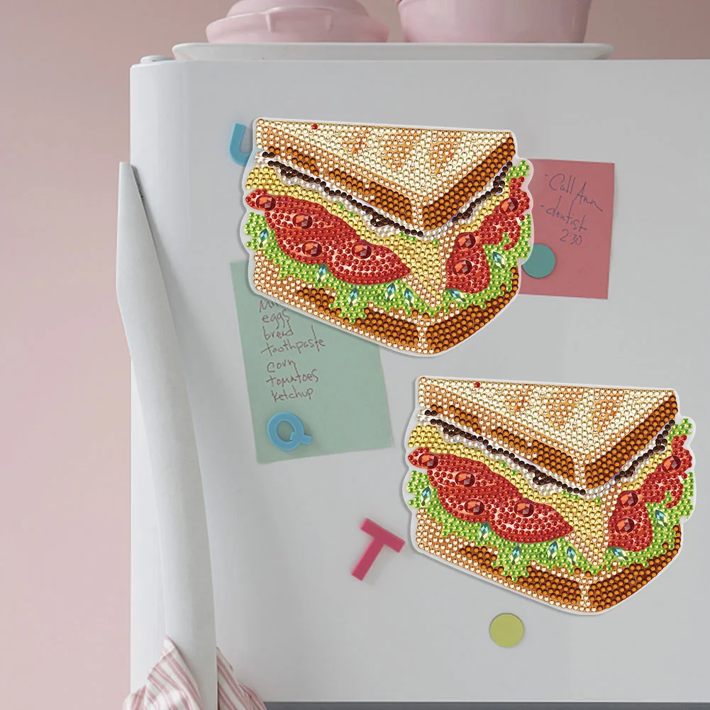 1pcs DIY Sandwich Diamond Painting Magnets Refrigerator for Adults Kid Office Car Fridge