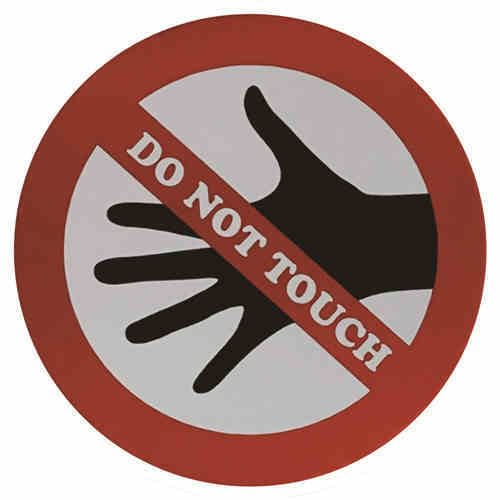 30*30cm - Do not touch - Round Tin Signs/Wooden Signs
