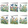 6pcs DIY Diamond Painting Greeting Card Set with Envelopes Rhinestone Diamond Art Mosaic Postcards for Birthdays Thanksgiving & Special Occasion