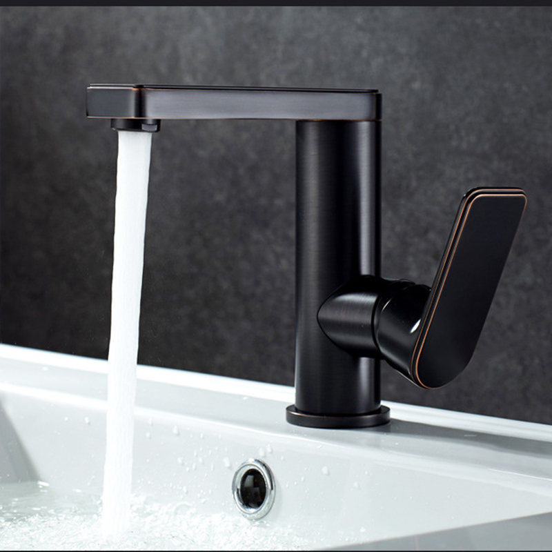 Black Copper Bathroom Faucet
