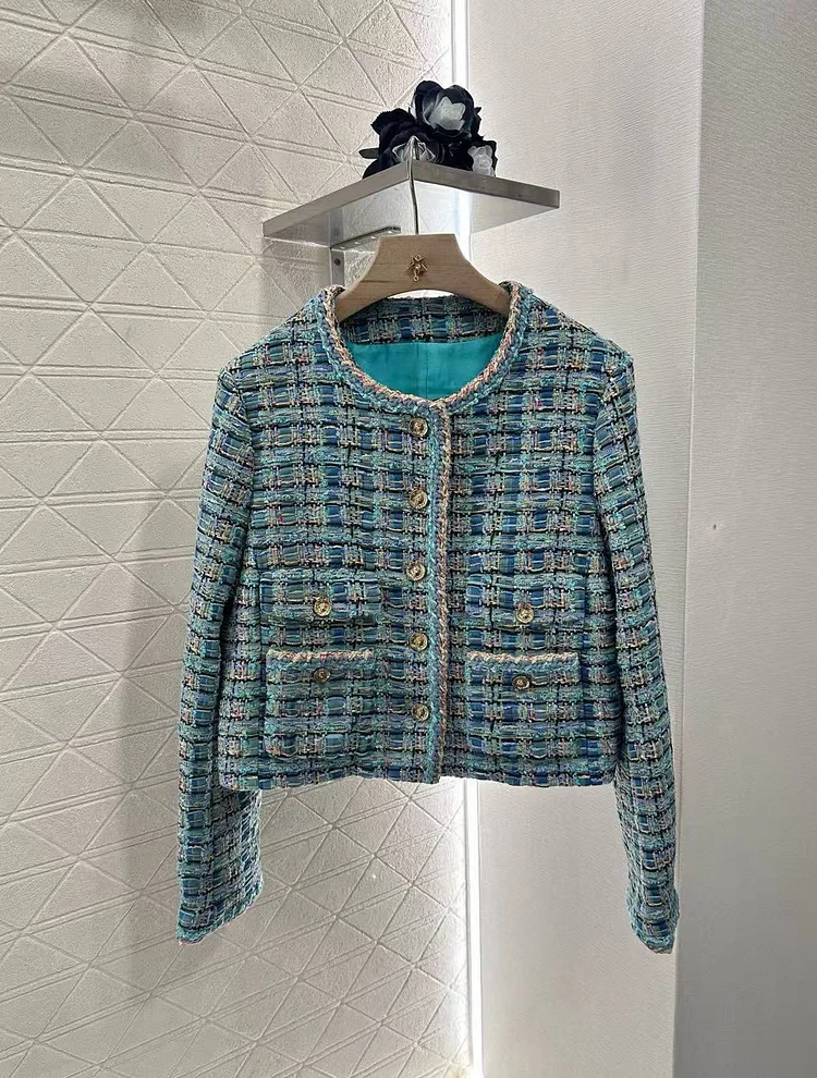 Women's Short Jackets 2025 Spring Autumn Round Neck Versatile Lady Outerwear Loose Elegant Korean Version Ladies Cardigan Tops