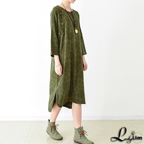fall grass green cotton dresses plus size linen maxi dress
