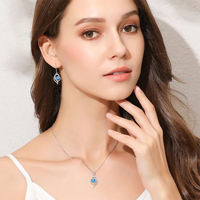 Women's Zircon Heart Pendant