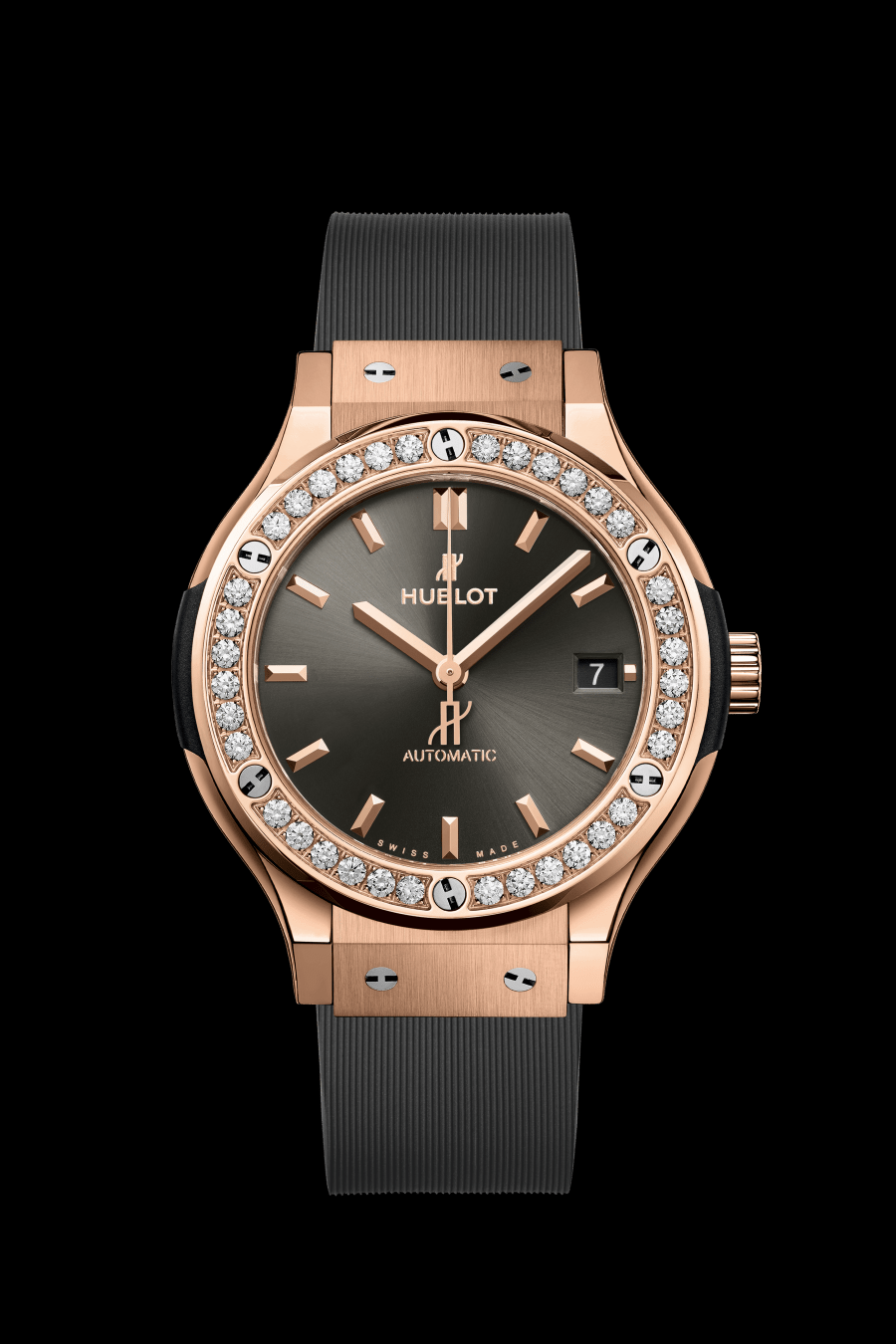 HUBLOT Classic Fusion Racing Grey King Gold Diamonds 38mm 565.OX.7081 ...