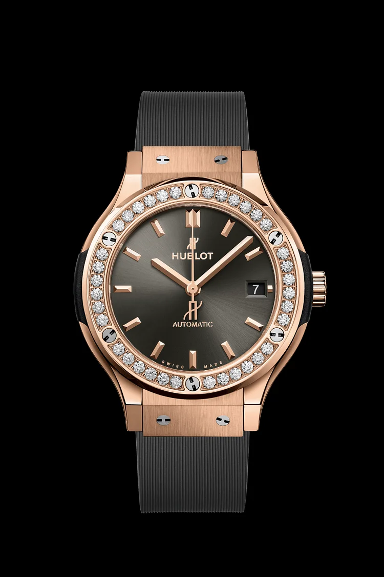 HUBLOT Classic Fusion Racing Grey King Gold Diamonds 38mm 565.OX.7081.RX.1204