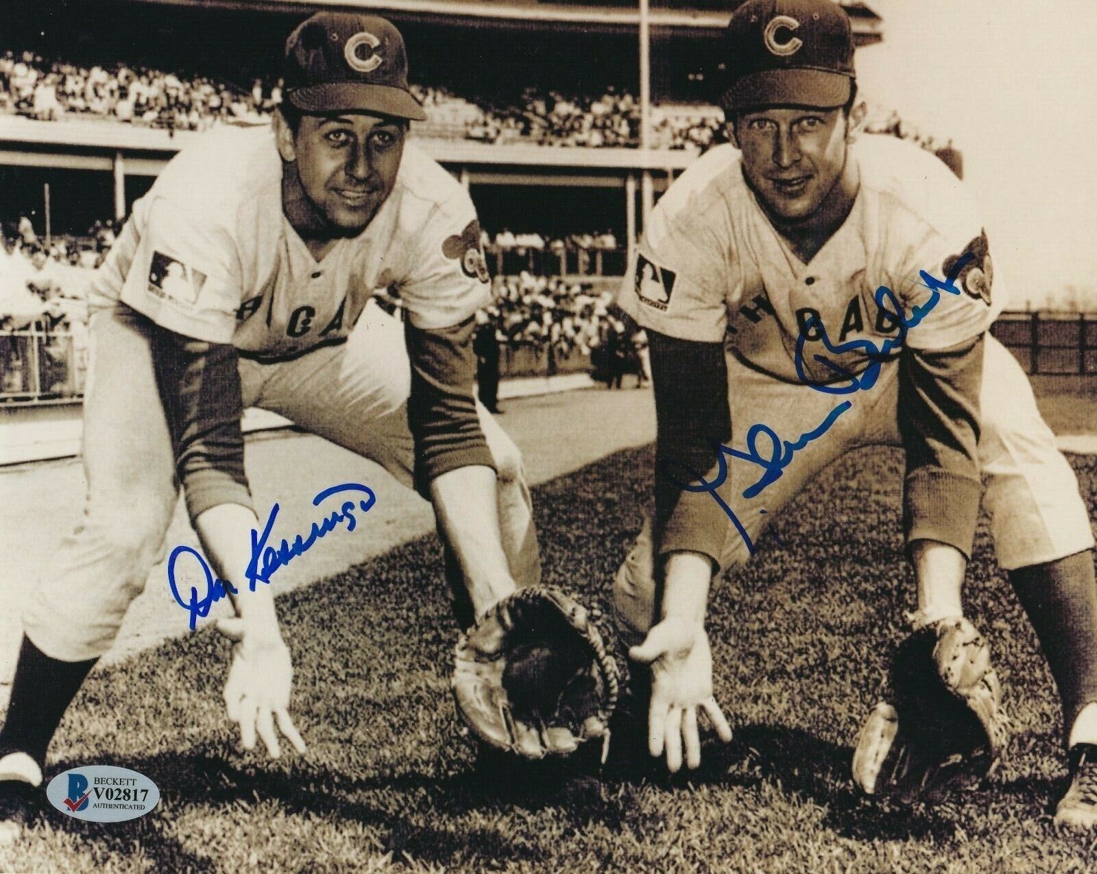 DON KESSINGER & GLENN BECKERT Signed Chicago CUBS 8x10 Photo Poster painting w/ Beckett COA