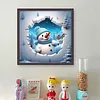 Winter Snowman-11CT Stamped Cross Stitch 40*40cm/15.75*15.75in tapestrymarket