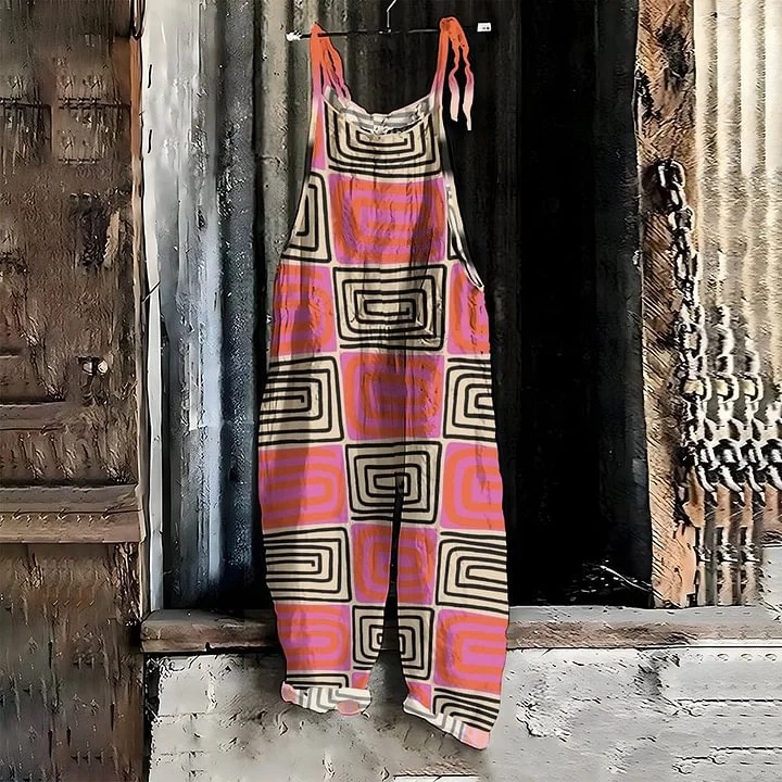 Women's Casual Geometry Printed Jumpsuit
