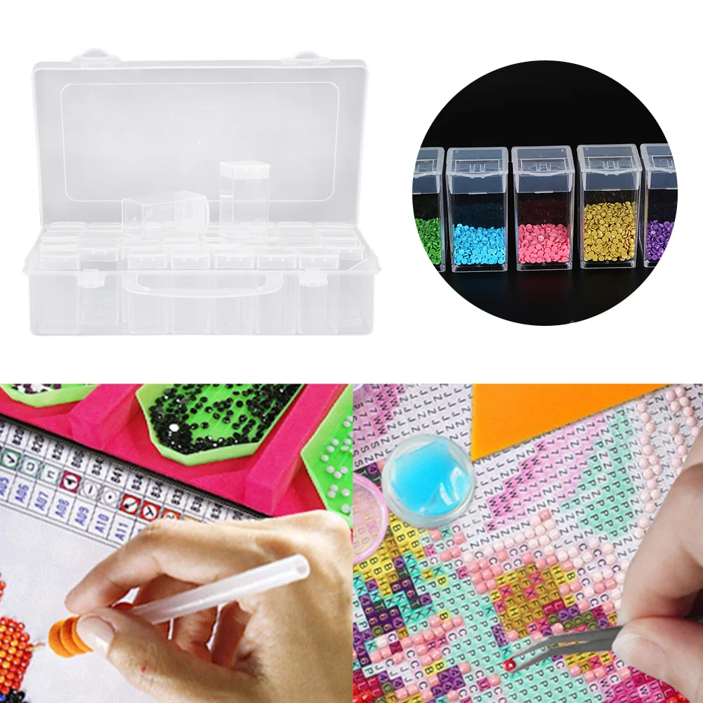 32 Grids 5D DIY Diamond Painting Tools Storage Box Embroidery Beads Case