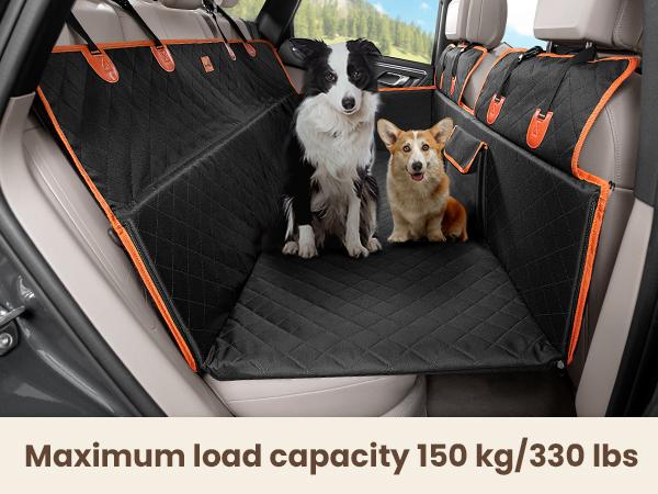 Product Introduction of 【TikTokShopBacktoSchool】Upgraded Back Seat Extender for Dogs with Impact Foam, Dog Car Seat Cover with Hard Bottom Holds 400lbs 5