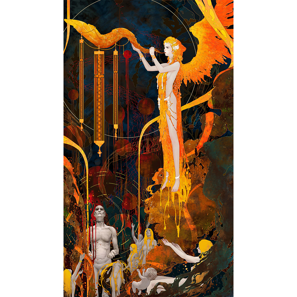 

40*80CM - Round Drill Diamond Painting - Angel, 501 Original