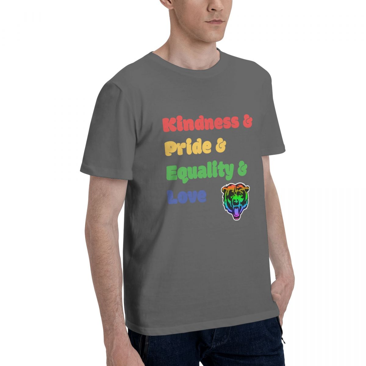 Chicago Bears Colorful LGBT Cotton Men's T-Shirt