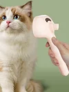 3 in 1 Pet Steam Brush with Release Button Pet Spray Hair Removal Comb Cat Brush