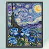 Van Gogh - Blue Rose-11CT Stamped Cross Stitch 40*50cm/15.75*19.69in