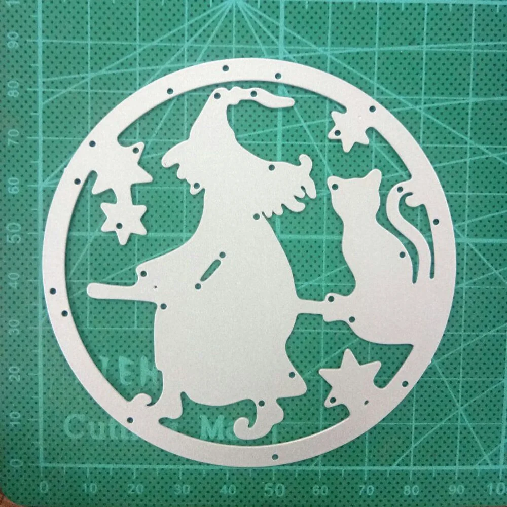 Metal Cutting Dies Halloween Witch 2020 New Craft Decoration Scrapbook Paper Card Craft Knife Mould Blade Punch Stencils Dies