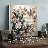 Framed Diamond Painting - Special Shaped - Butterfly Flower (25x25cm)