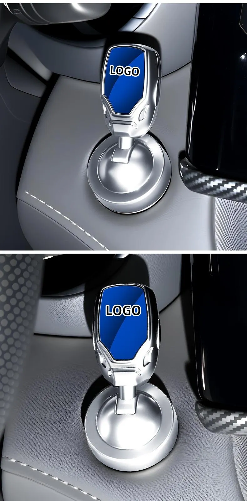 Car mecha-style one-button start lever