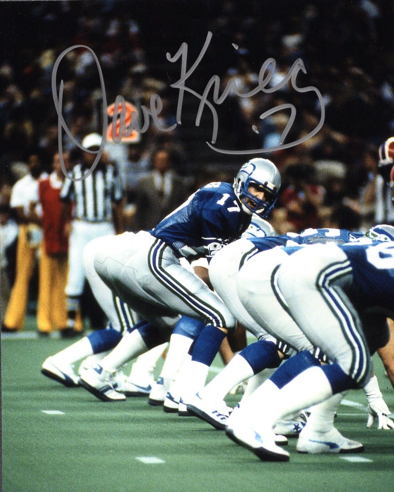 Dave Krieg Seahawks Signed Autographed 8x10 Photo Poster painting #12