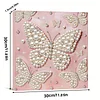 DIY Pearl Painting Butterfly for Home Decor with Frame(30x30cm)