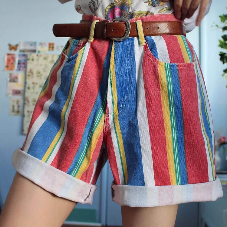 90S AESTHETIC VINTAGE COLORED SHORTS V164