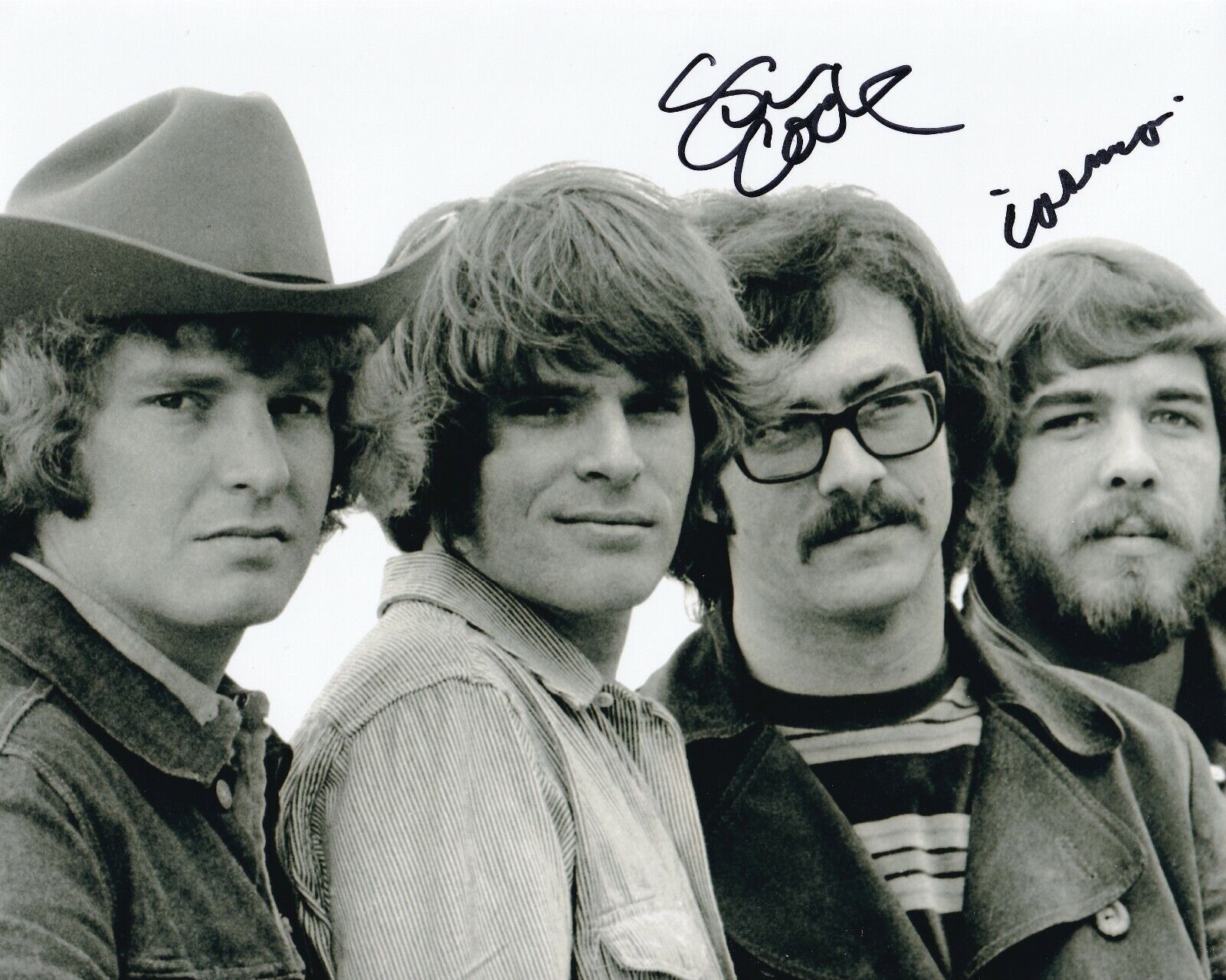 Creedence Clearwater Revival CCR REAL SIGNED Photo Poster painting #2 COA by Stu Doug Cosmo