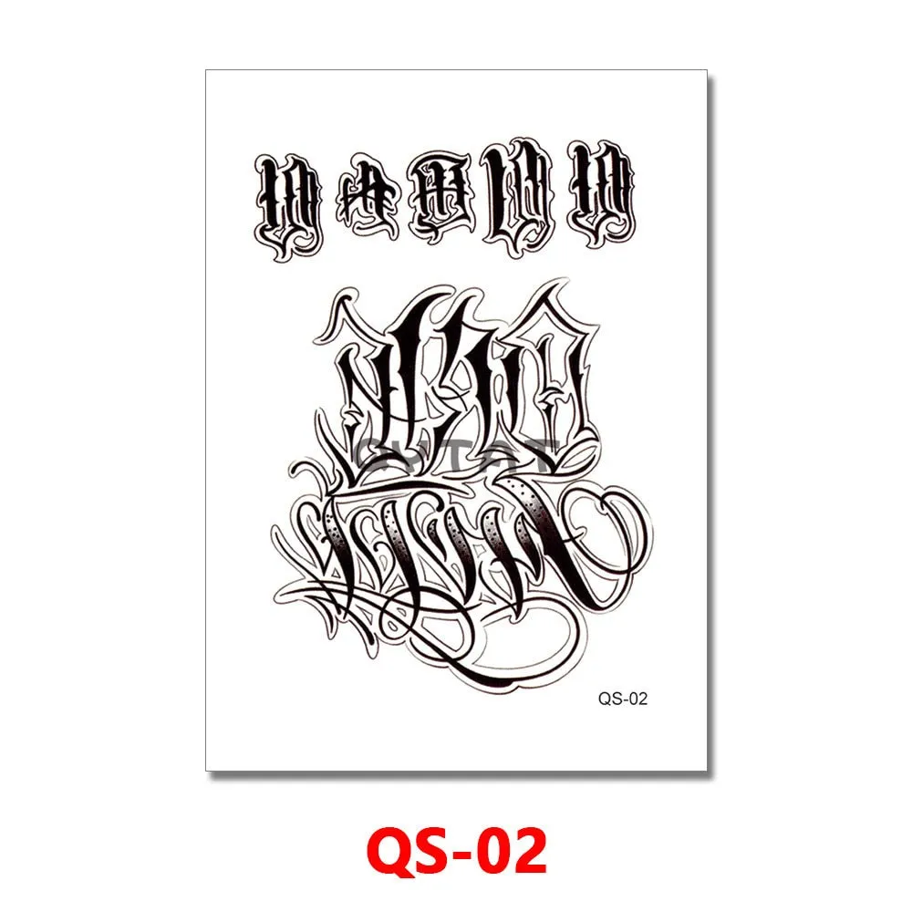 Waterproof Temporary Tattoo Femme Sticker Folower Rose Letter Fake Tatto Hand Back Tatoo Stickers Women Men Body Art Ogreish