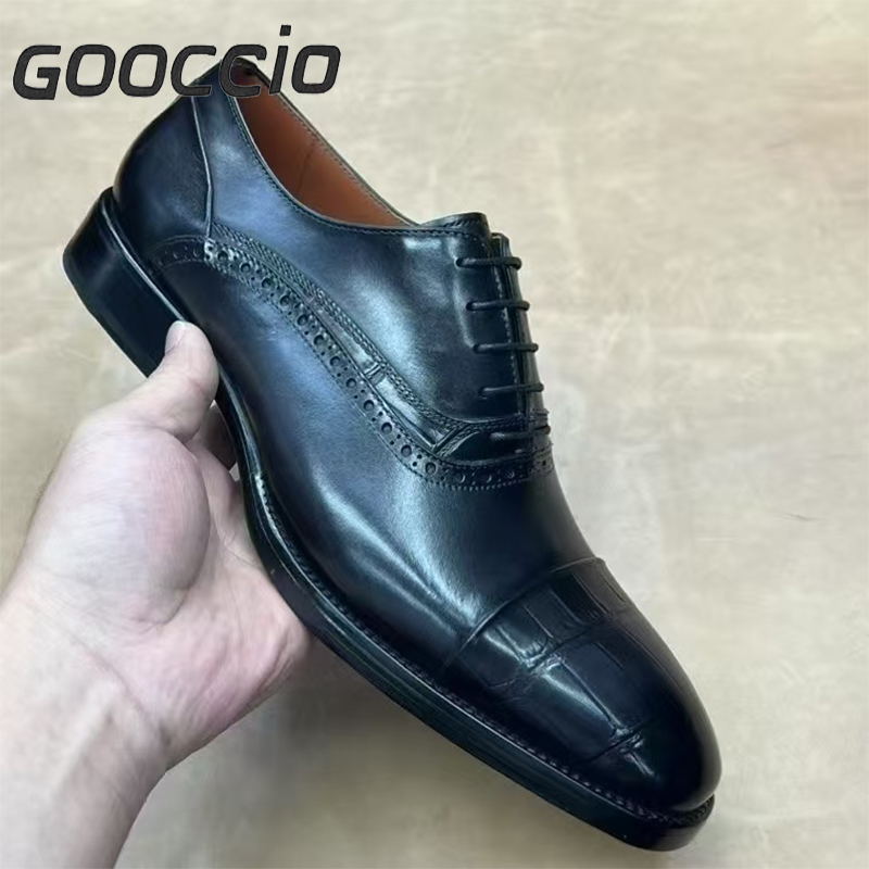 YH200 Prenium Calf-Skin Dress Shoes/Oxford Shoes For Men GOOCCIO   