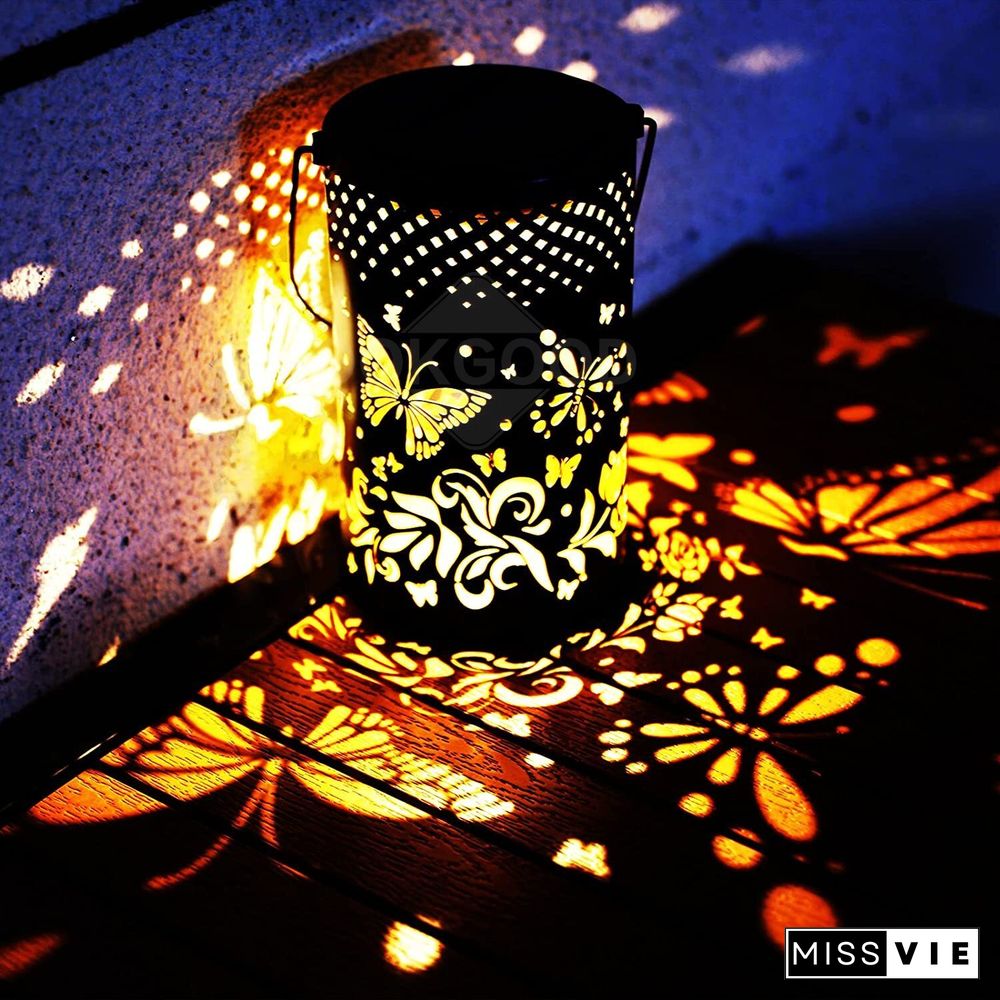 Waterproof Solar Metal Lantern For Outdoor Decoration