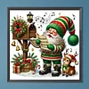 (40*40cm)Christmas Gnome - Full Round Drill Diamond Painting
