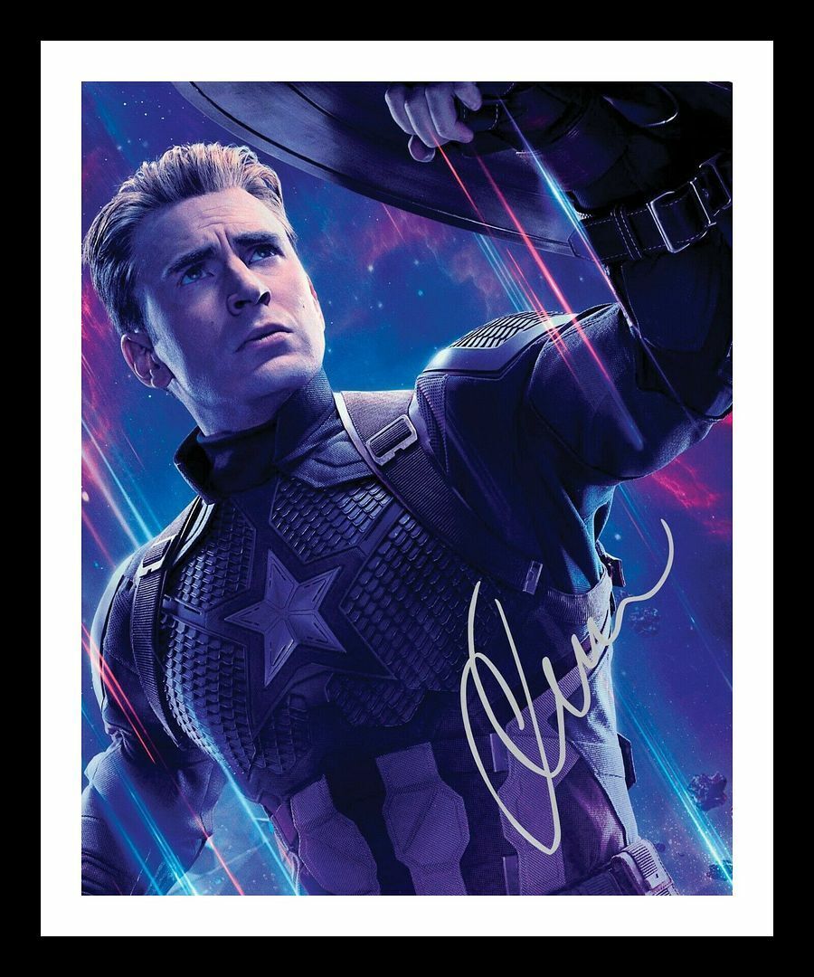 Chris Evans - Captain America - The Avengers Autograph Signed & Framed Photo Poster painting