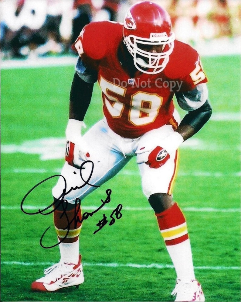 Derrick Thomas Signed Photo Poster painting 8X10 rp Autographed Kansas City Chiefs