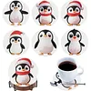6 kits d&rsquo;art en carton anim&eacute; DIY Diamond Peinture en bois avec support (Pinguin)