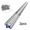 [US Local Warehouse] Heavy Duty Drawer Slides 3-Fold Guide Rail with Lock Full Extension Ball Bearing Rails 300 Lbs Drawer Slides for RV Truck Mechanical Cabinet