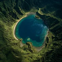 Azores Volcanic Crater Lake - Diamond Painting