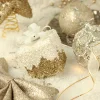 18PCS Golden Christmas Tree Hanging Balls Set