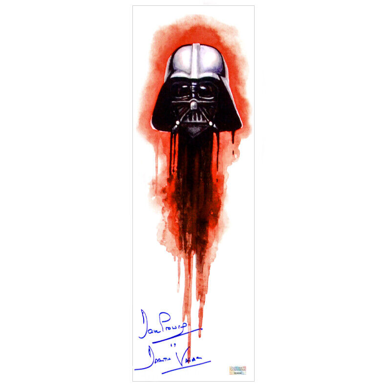 David Prowse Autographed Star Wars Darth Vader 5.5x17 Art Print