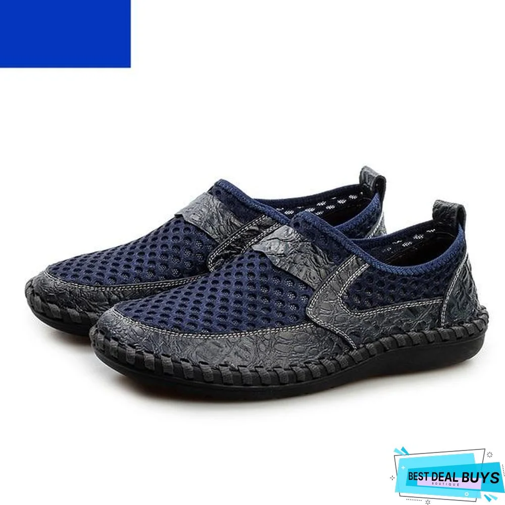 Men Oversize Mesh Flats Casual Teaching Soft Comfortable Loafers Shoes