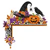 2pcs DIY Diamond Painting Halloween Door Corner Frame Wood(Halloween atmosphere)