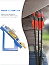 Metal Arrow Tail Feather Sticking Device Adjustable Archery Fletching Stick