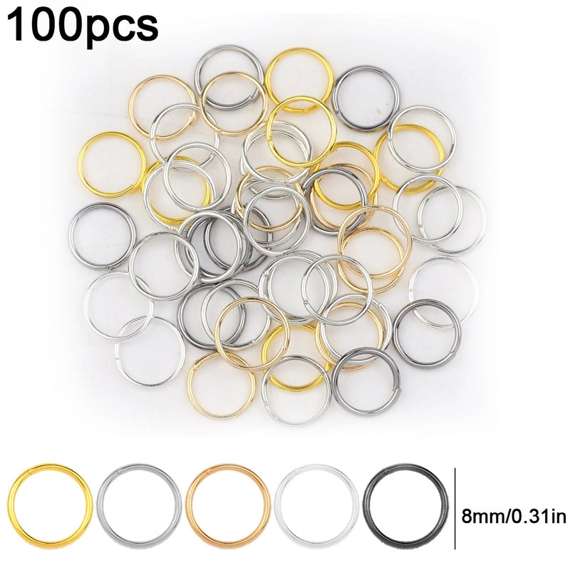 1 Set Diameter 3mm Diameter 4mm Diameter 5mm Alloy Solid Color Open Jump Rings Jewelry Accessories