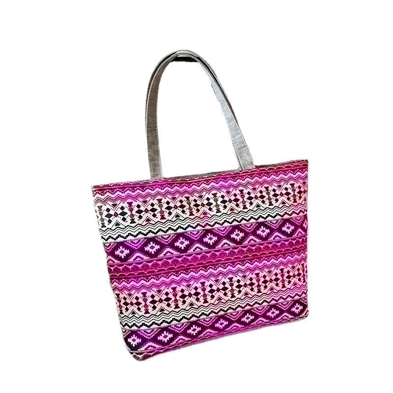 Unisex Cute Flower Canvas Shopping Bags