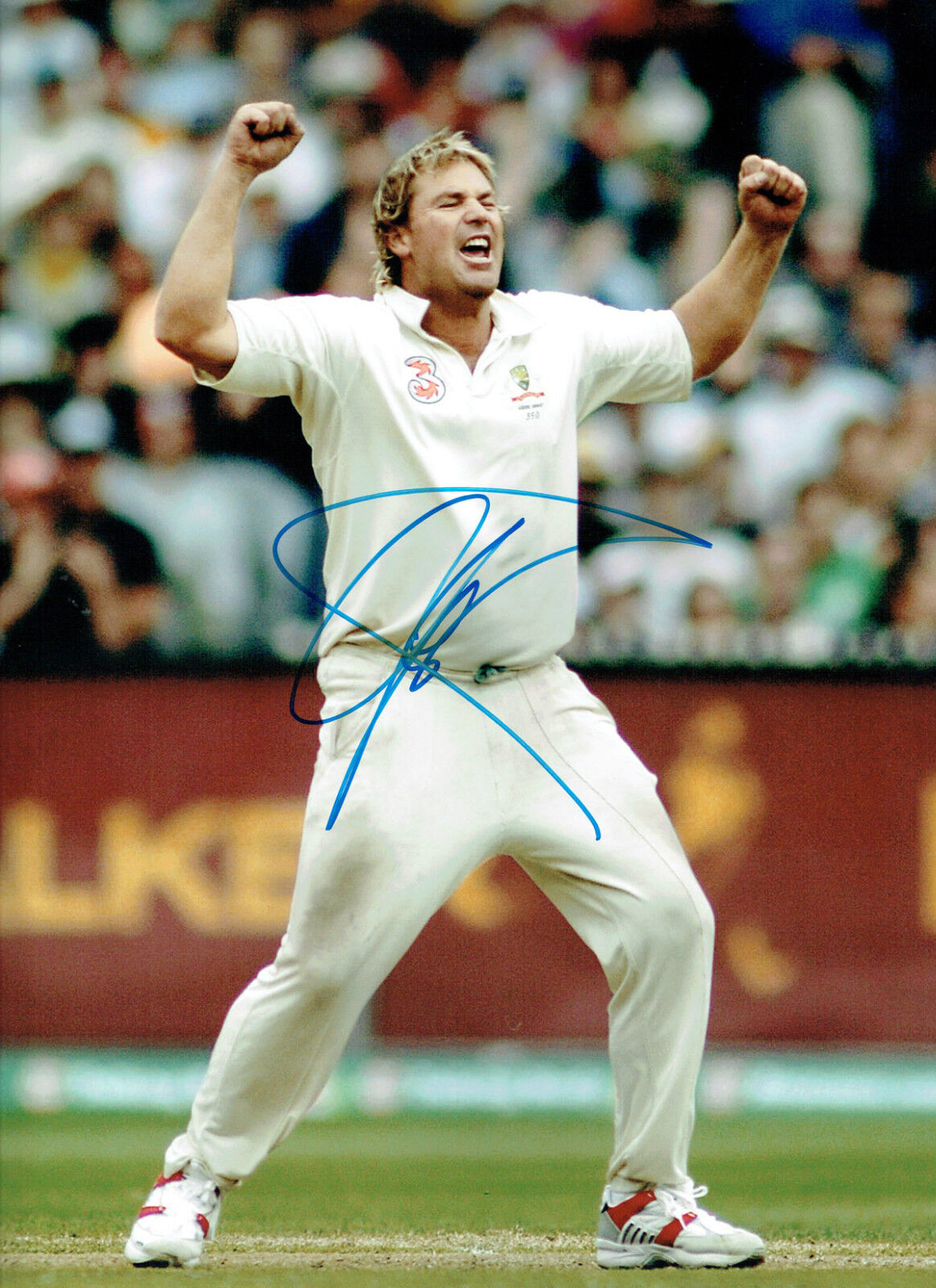 Shane WARNE Signed Autograph 16x12 Australia CRICKET Spin Bowler Photo Poster painting AFTAL COA