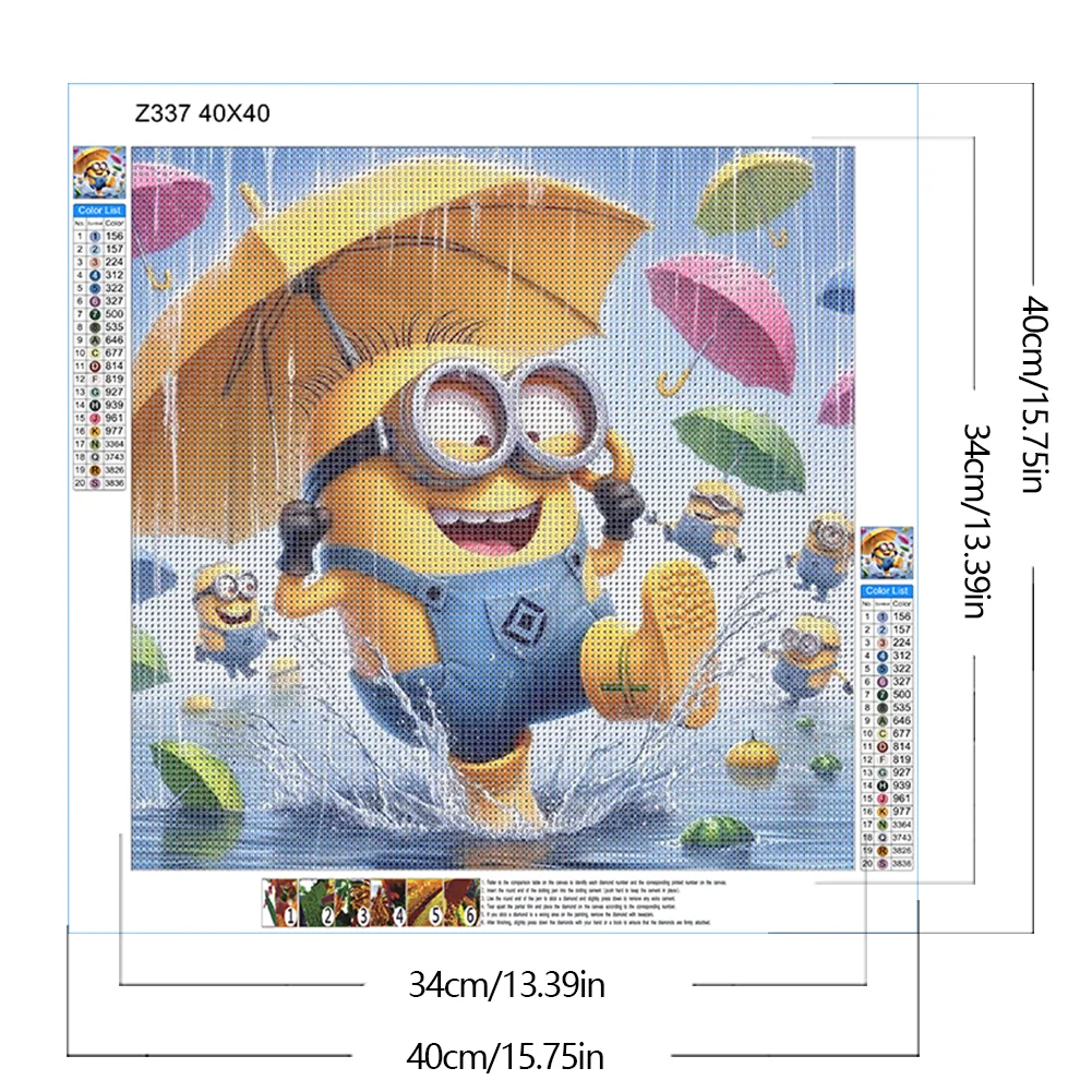 Diamond Painting - Full Round Drill - Minions(Canvas|40*40cm)