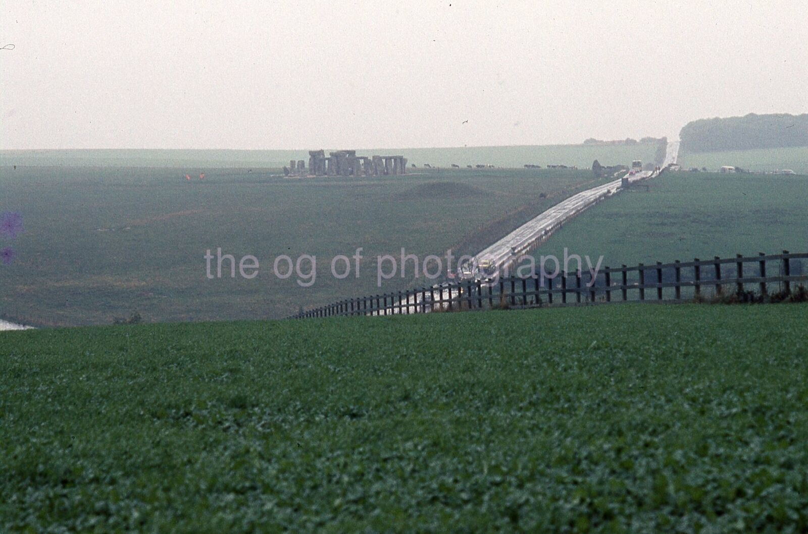 STONEHENGE 35mm FOUND SLIDE England COLOR Photo Poster painting MEGALITH SITE 16 T 21 M