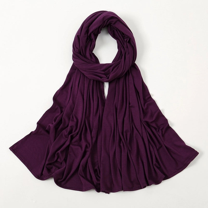Hot New Solid Color Mercerized Cotton Jersey Scarf Soft Scarf Spot