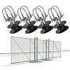 [US Local Warehouse] Pack of 4 Nylon Sliding Gate Rollers w/H-Shaped Wheel Groove Mini Nylon Track Wheel Roller Cantilevered Rail Fence Kit Sliding Hardware Kit for 4in Square Post 2in Fence Frame