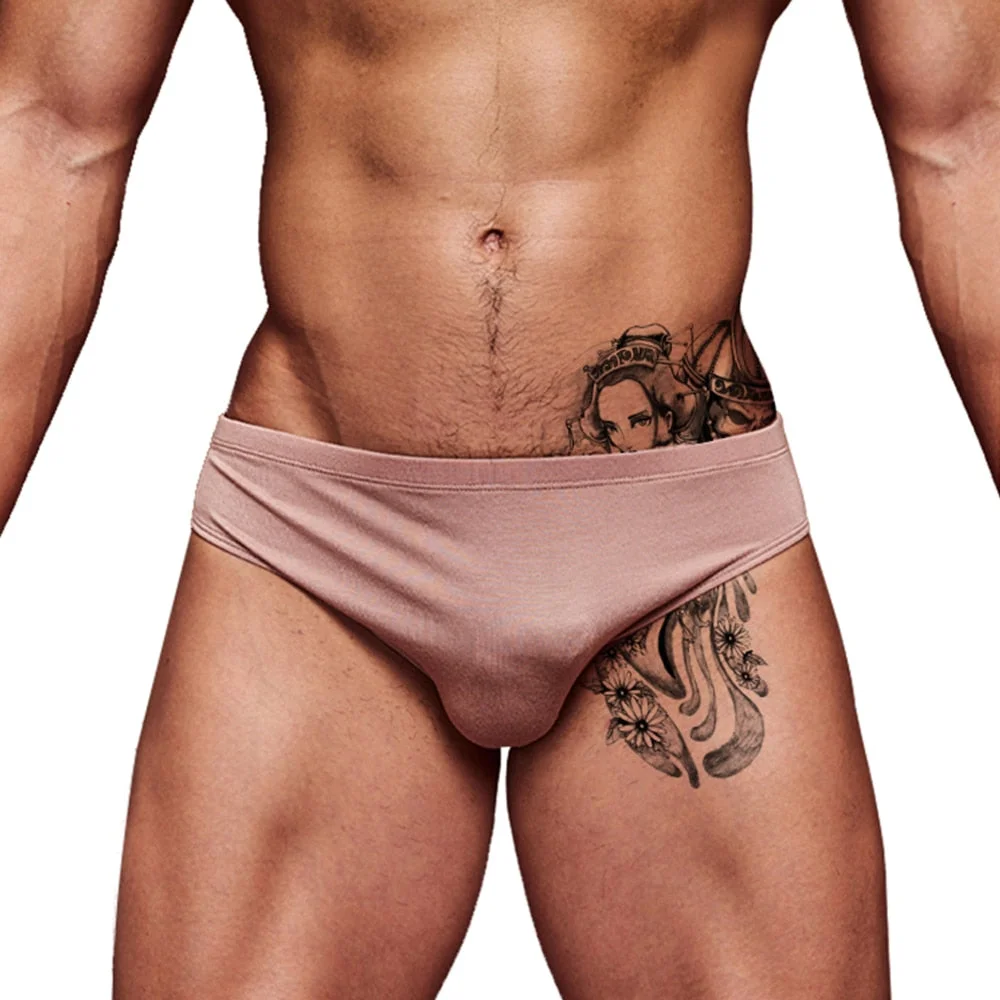 Aonga  Men's Underwear Men  Briefs Jockstrap Pouch Cuecas Man Cotton Panties Thongs Mesh Underpants  Slip Homme Srting