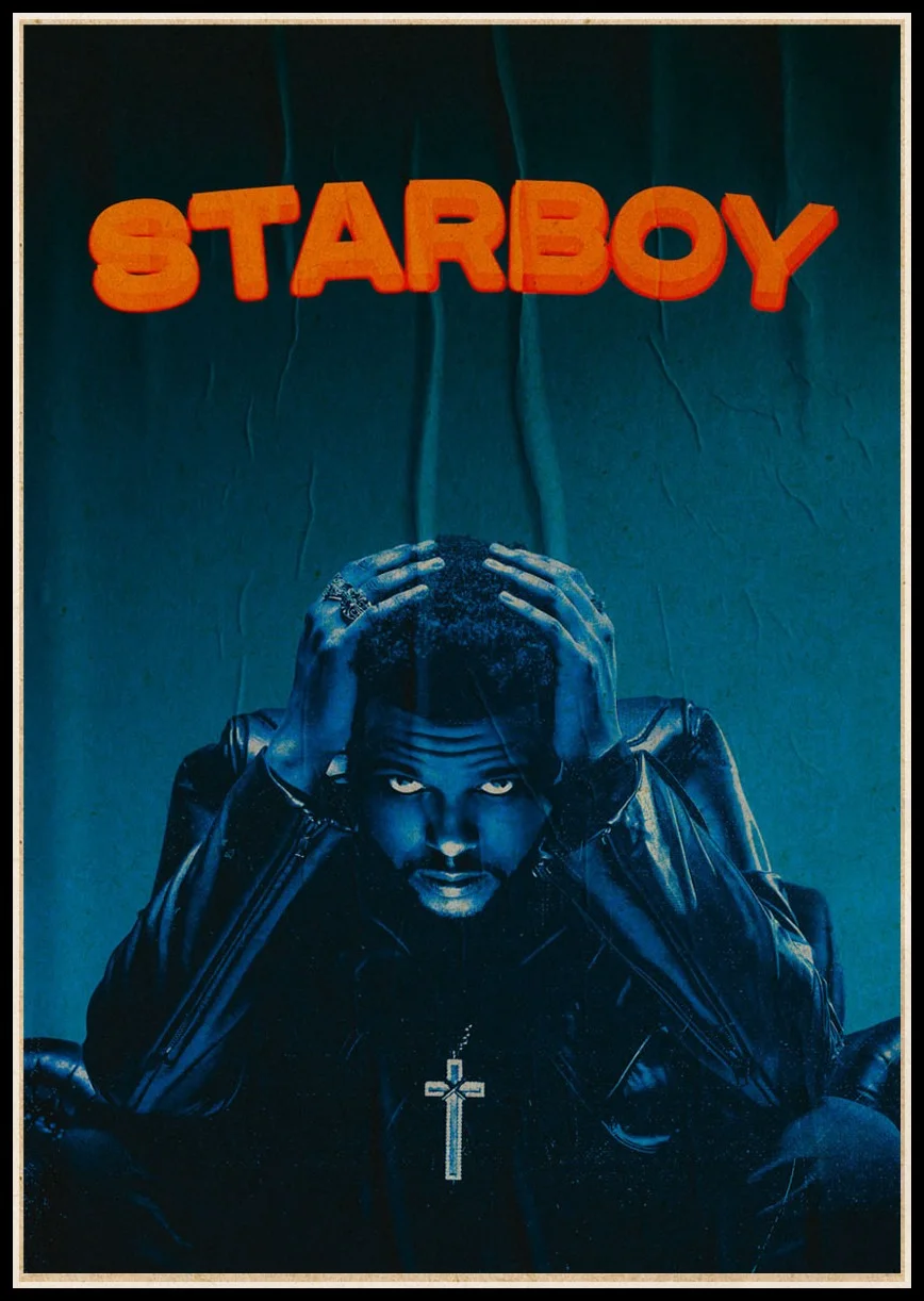 Athvotar Rapper Posters Hip Hop The Weeknd Wiken Potted Brother Quality Vintage Kraft Paper Painting Poster Living Room Wall Decor 703-1