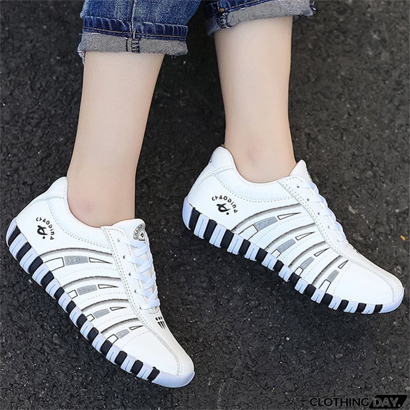 Women's Lightweight Flat Rubber Sole Lace Up Loafers for Walking